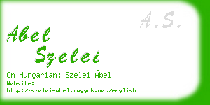 abel szelei business card